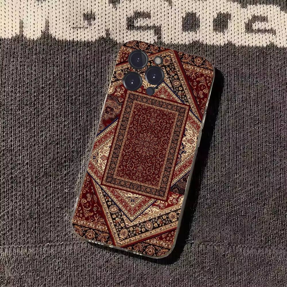 

Persian Carpet Floral Pattern Phone Case for iPhone 11Pro 13 12 11 Pro Max 16e 17 Air 16 15 14 Plus 11ProMax iPhone15