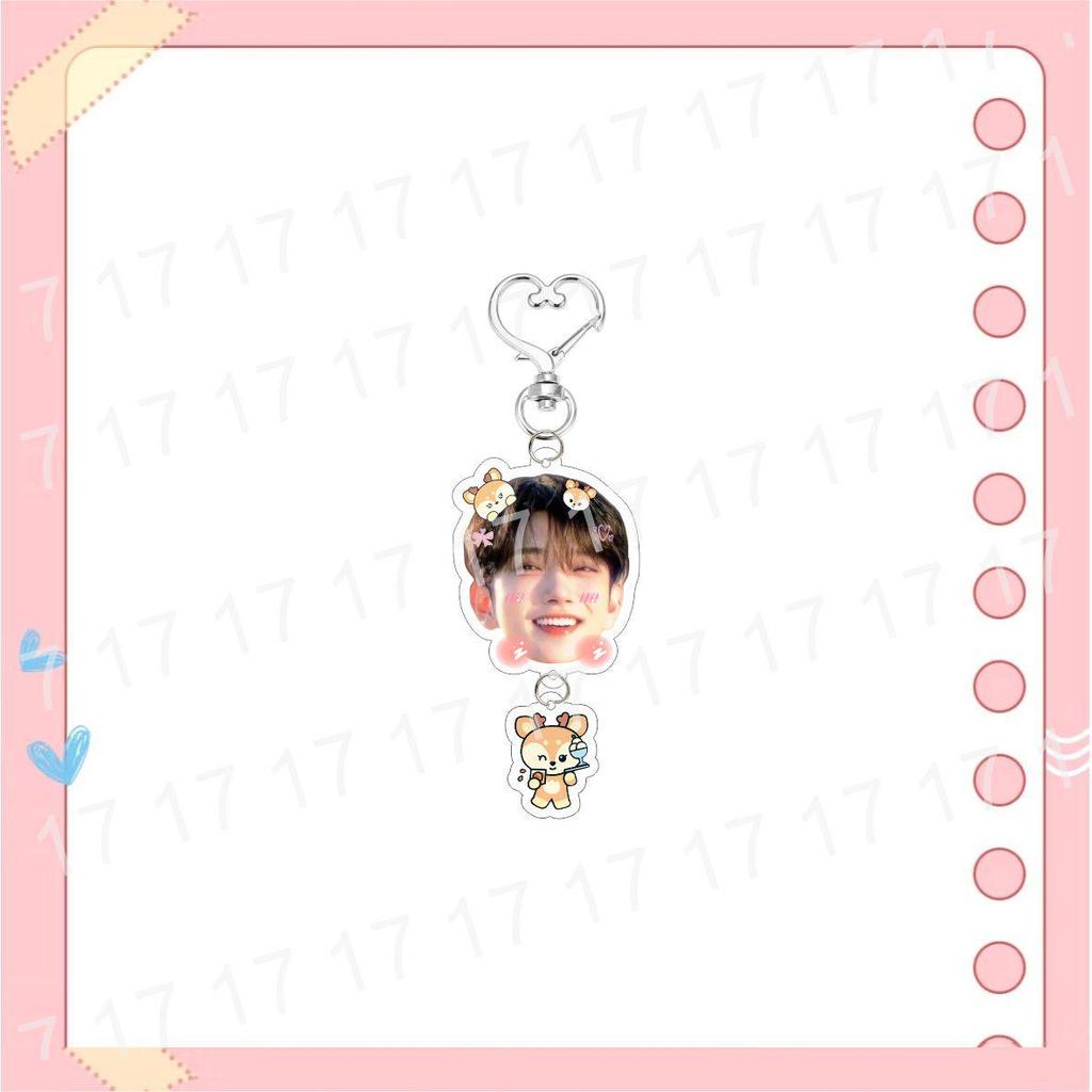 SEVENTEEN Cartoon Acrylic Keychain Bag Pendant Star Ornament