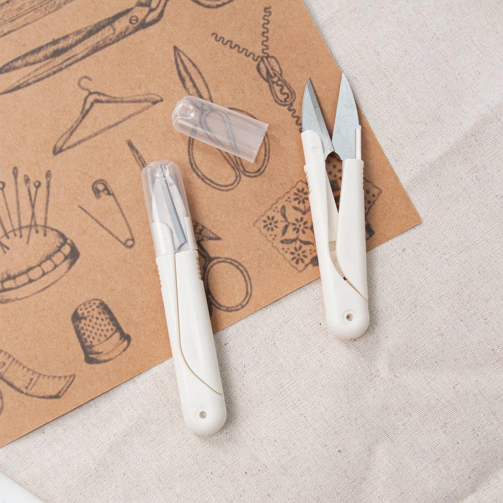 Thread Snip White Labor Saving Versatile Small Plastic Thread Snip Clipper for Cross Stitch DIY