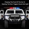 1:32 Dongfeng MengShi Sabertooth Model Police Car Toys Metal Diecast Off-road Vehicles Sound Light Pull Back for Boys Kids Gifts