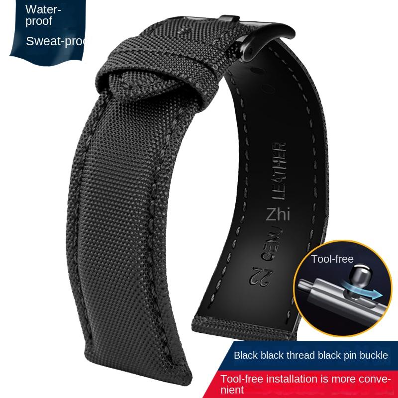 Schnellwechsel-Uhrenarmband Für MIDO Helmsman commander omega Tag Heuer Nylon Canvas Leder Wasserdicht Herren-Uhrenarmband 20mm 22mm