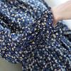 Módne a elegantné šifónové šaty s dlhým rukávom s kvetinovou potlačou a dizajnom tvarujúcim pás pre ženy plus size na jeseň
