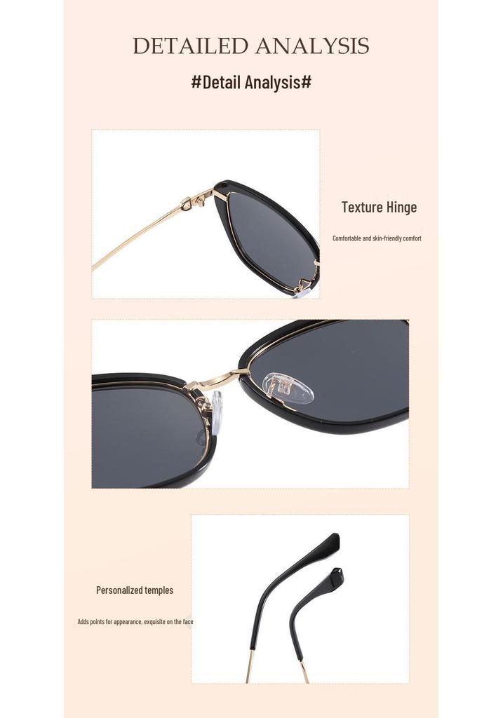 2026 Women's Trendy High-End Cat Eye Polarized Sunglasses - Slimming Effect & UV Protection
