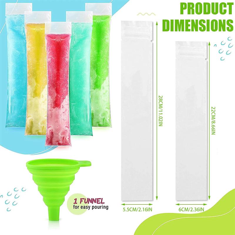 10/20/50 Pcs Disposable Ice Popsicle Bags – Food-Grade Freezer Bags for Liquids, Ice Lolly Mold, and DIY Homemade Popsicles