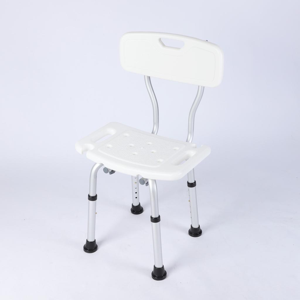 Medical Bathroom Safety Shower Tub Aluminium Alloy Bath Furniture Chair Seat Bench With Removable Back White Bathroom