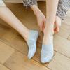 Calcetines náuticos finos de verano para mujer, con encaje jacquard, invisibles, de silicona, antideslizantes, con talón anticaída, de algodón, absorbentes del sudor.