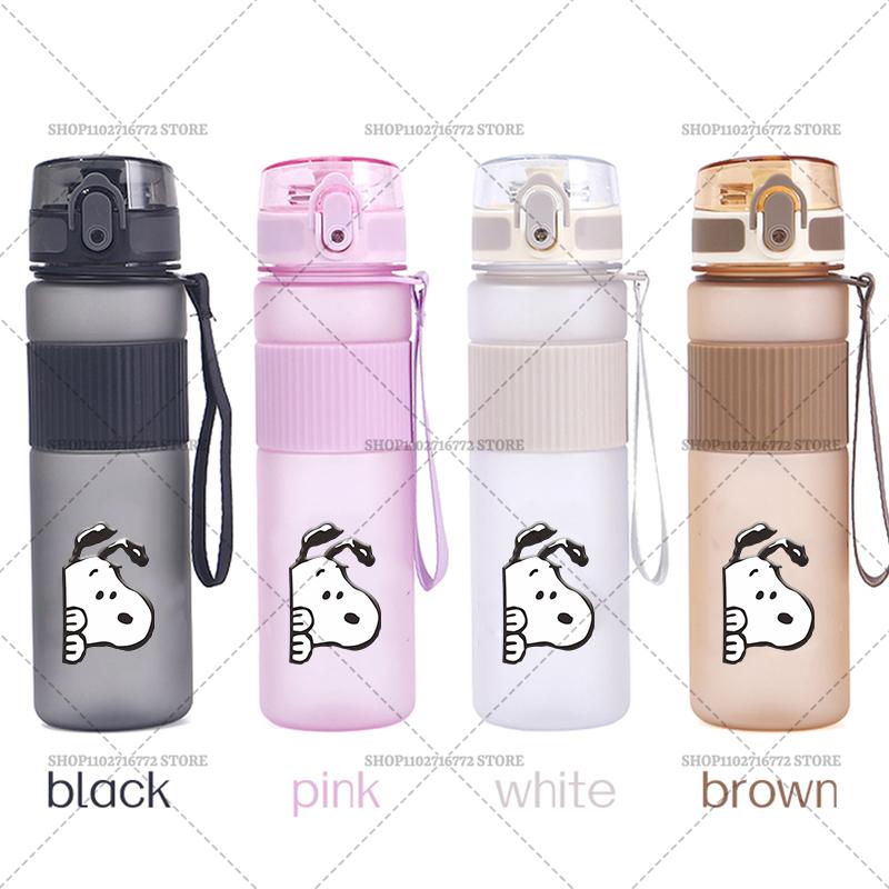 550ml Snoopys Water Bottles Cute Cartoon Drinking Cup Portable Cups Women High Quality Sport Leak Proof Mug Bottle Birthday Gift