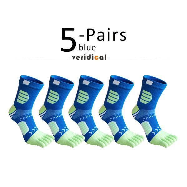 1/5 Paare Sport Zehensocken Kompressions Baumwolle Schweißabsorbierend Deodorierend Fahrrad Marathon Fitness Outdoor Basketball 5-Finger-Socken