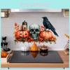 Halloween Pumpkin Pvc Skull Black Bird Maple Leaf Wall Sticker Living Decor Room