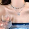 Collana con Nappa a Farfalla di Perle per Donna - Catena a Collare di Alta Gamma con un Tocco di Eleganza, Accessorio per il Collo Dolce e Cool