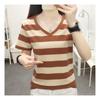 NaVaVa Casual STriped V Neck ShorT sleeVe T shirT nT1752