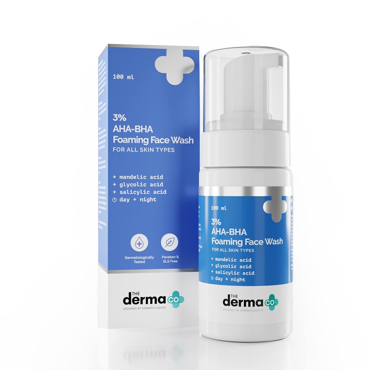 

The Derma Co 3% AHA+BHA Foaming Daily Face Wash -100 ml | Controls Acne | Gently Exfoliates