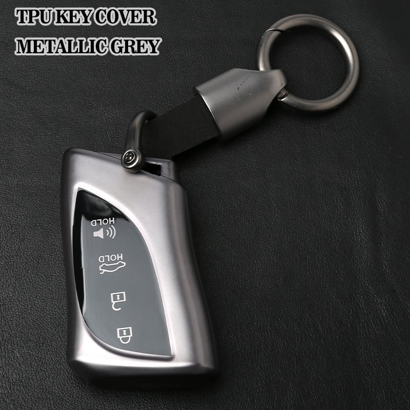 For Lexus Key Fob Cover Keychain For Es 260 Es350 Gs300 Gs350 Gs430 Gs450H Is250 350 Ls460 600H Tpu Gray Accessories