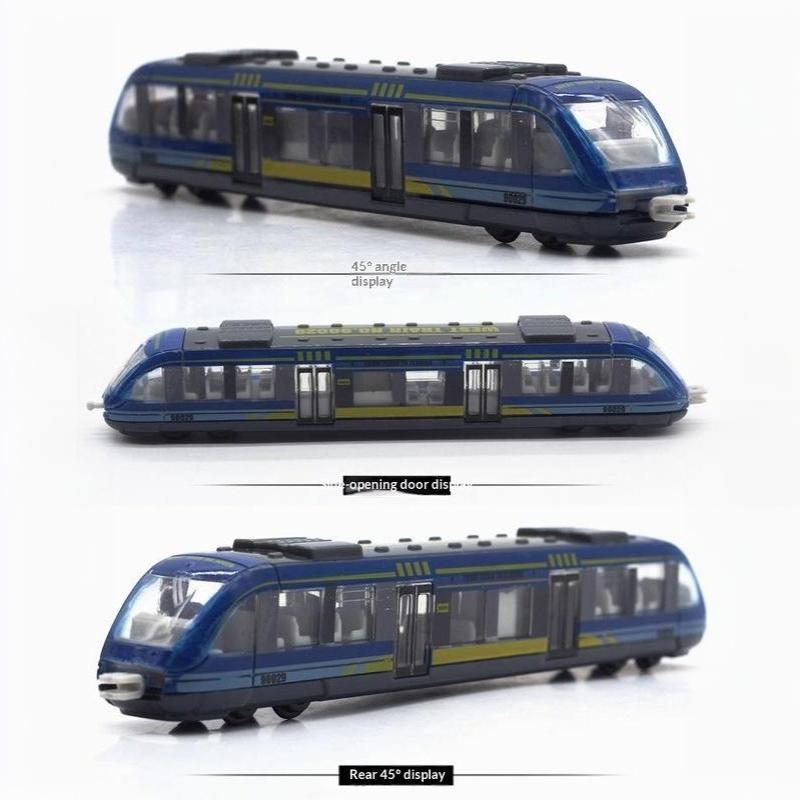 Alloy Subway Model Toy Sliding Simulation Metro Train Model Colorful Kids Educational Toy For Children Play Collection Gift