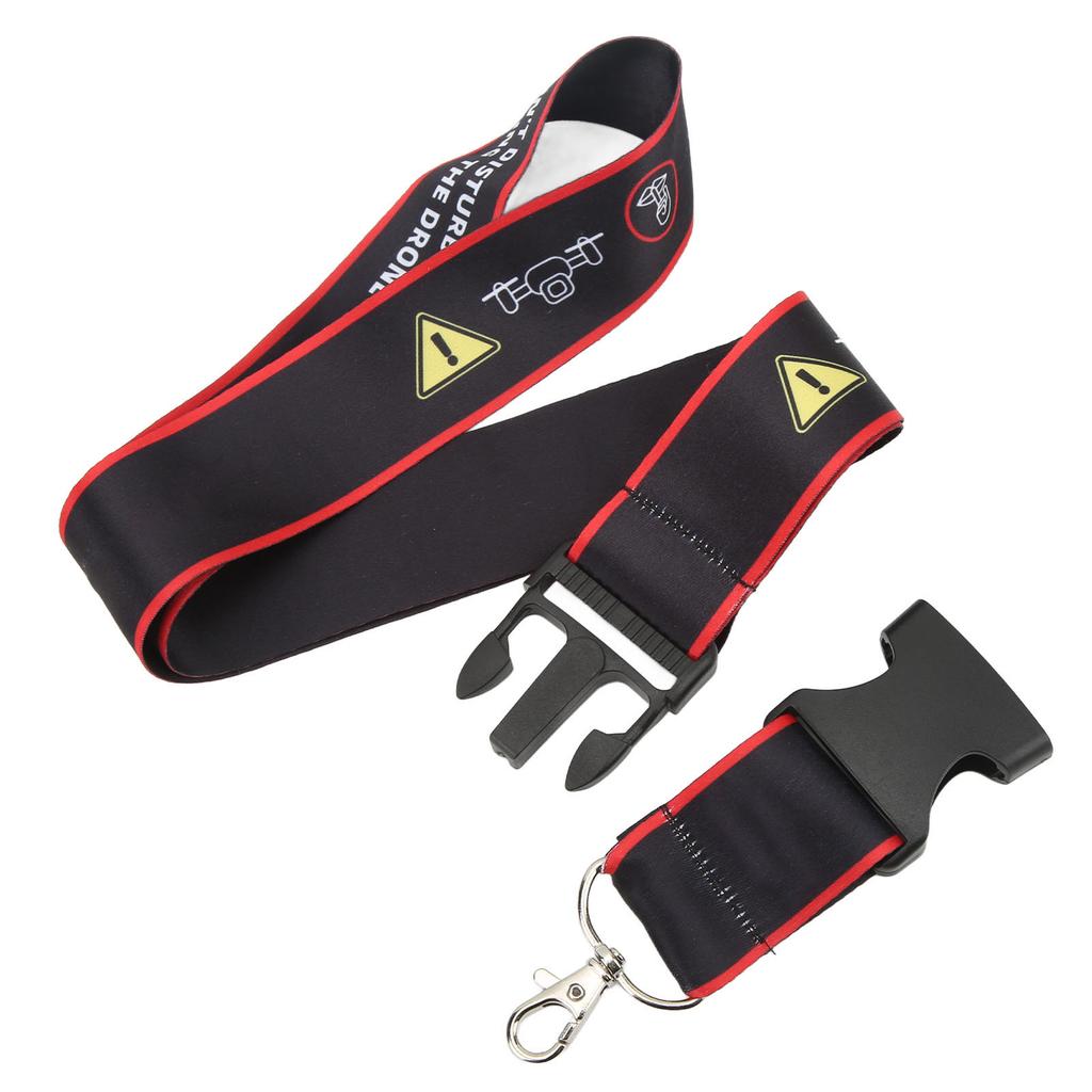 Remote Controller Lanyard Anti Lost Nylon Sturdy RC Drones Remote Controller Neck Strap with Warning Slogan for FPV Red