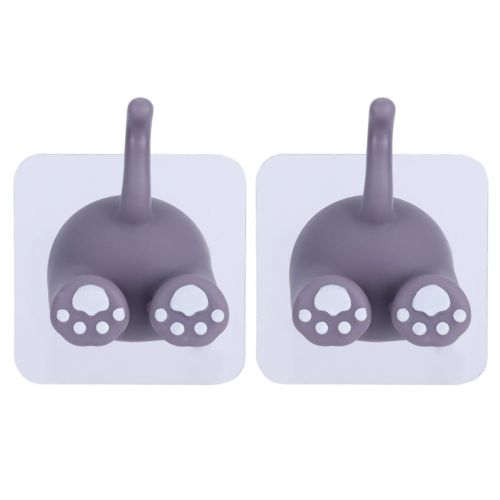 

2 шт. крючок для хвоста животного PunchFree Animal Tail Sucker Hook для матового стекла, керамической плитки, мрамора, металла Lavender Lavender