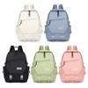 New Nylon Schoolbag Solid Color Large Capacity Bookbags Waterproof Alleviate Burden Backpack Back To School Gift