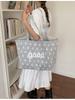 Korean Retro Leopard Print Nylon Tote Bag - Large Capacity, Casual Versatile Shoulder Bag
