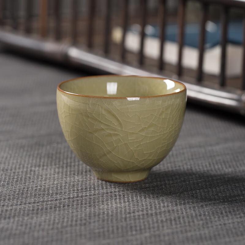 Longquan Celadon Hand-Carved Teacup