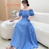 Off-Shoulder One-Neck Cotton Silk Dress Children's Summer Dress Bohemian Island Vacation Dress Travel Beach Dress