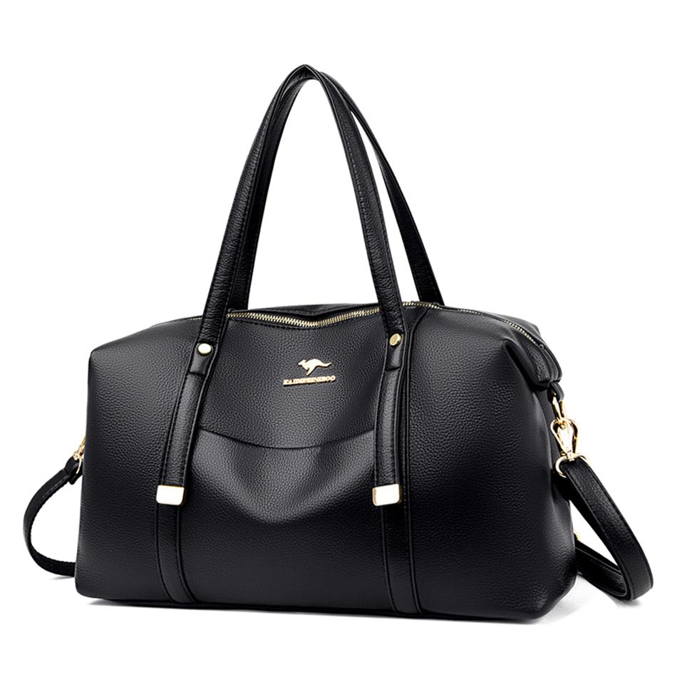 Genuine Brand Luxury Casual Tote Bag Soft PU Leather Large Capacity Handbag Women's Boston Bag 2025 Shoulder Crossbody Bag