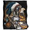 JQ Licensing Silky Wolf & Eagle Supersoft Blanket