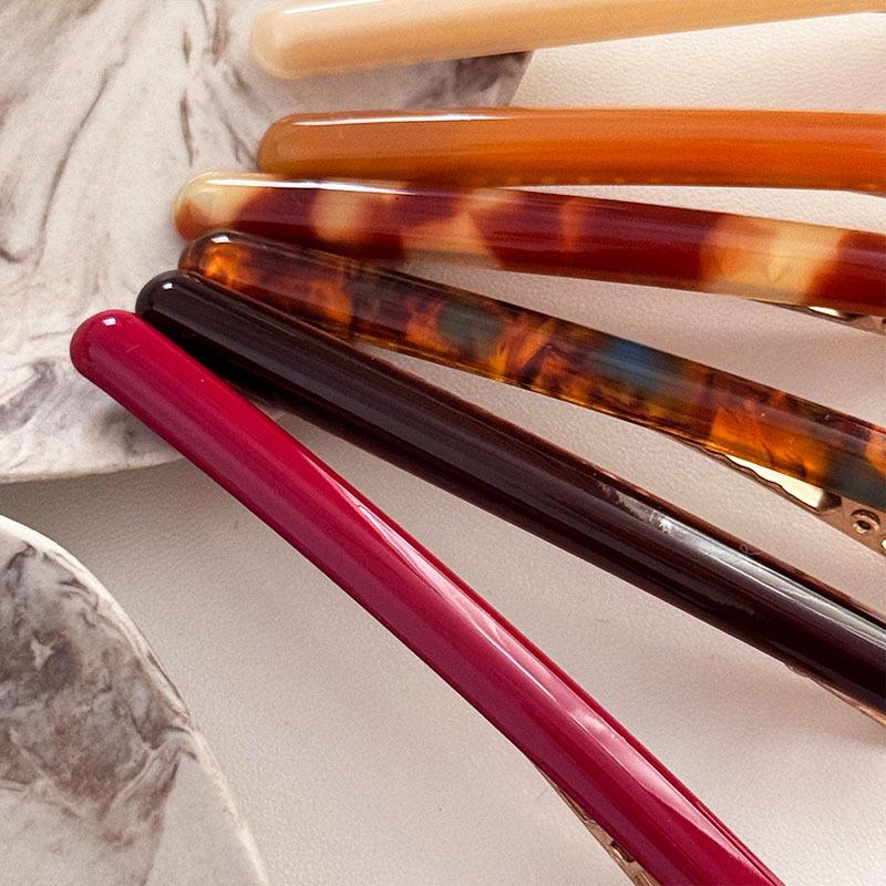 Acetate Duckbill Clip Women's Side Bang Clip Haircut Barrettes Broken Hair Finishing Clip Bar Hairclip Headdress
