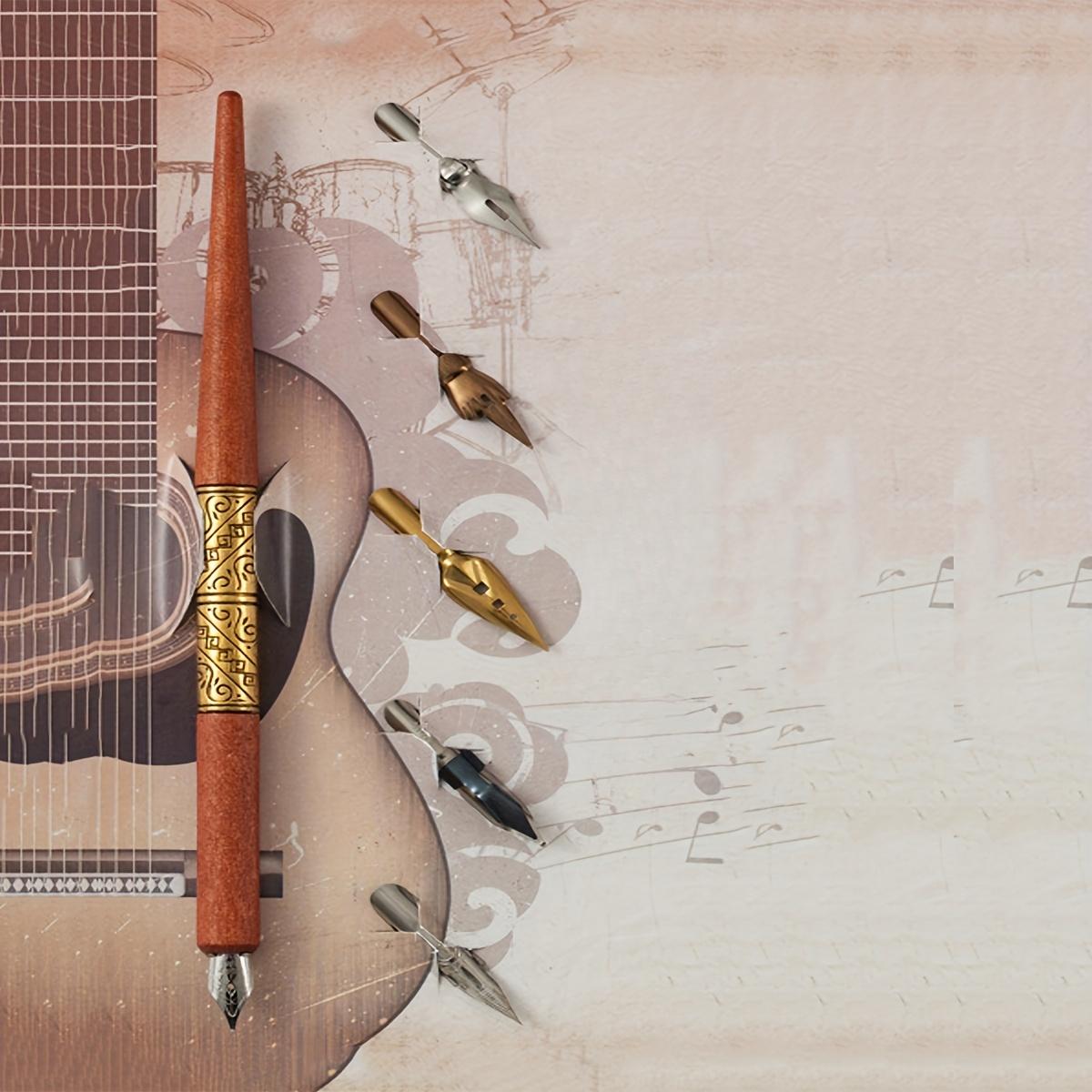 

Twist Dip Pen Crystal Writing Pen with Wood Handle Vintage Calligraphy Pen Signature Pen Writing Supplies for Art Wri