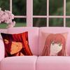 Anime Makima Chainsaw Man Cushion Cover Reversible Plush Pillow Cover – For car, sofa, bedroom, perfect as a gift.