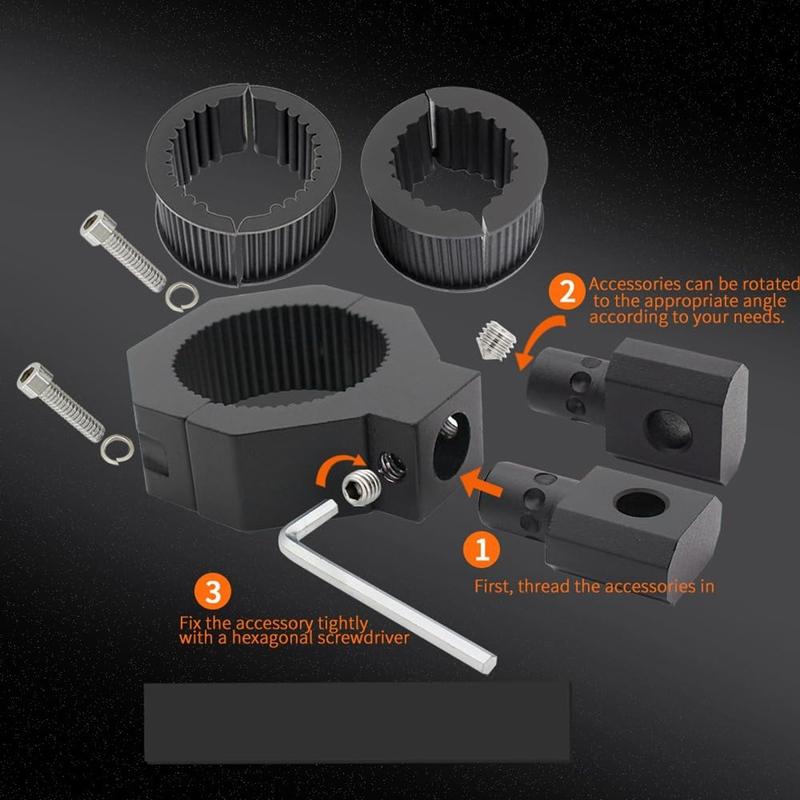 Ac29-2Pc Light Bar Mount Kit 28-50Mm Universal Work Light Tube Clamp Mounting Bracket Rotatable 360° For Motorcycle Crash Bar Pa