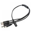 DC Female to 4 Male Power Splitter Adapter Cable for