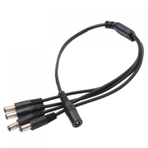 DC Female to 4 Male Power Splitter Adapter Cable for