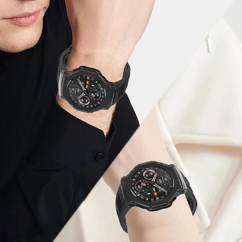 Tempered Glass+Case For Amazfit T REX 3 Pro Screen Protector Hard PC Bumper Protective Cover for Huami Amazfit T-REX3