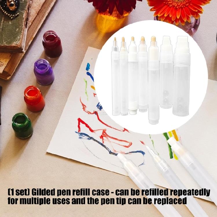 7Pcs Empty Markers Pen Multipurpose Refill Able Markers for Lettering Journaling and Art Enhancing Creative Endeavors