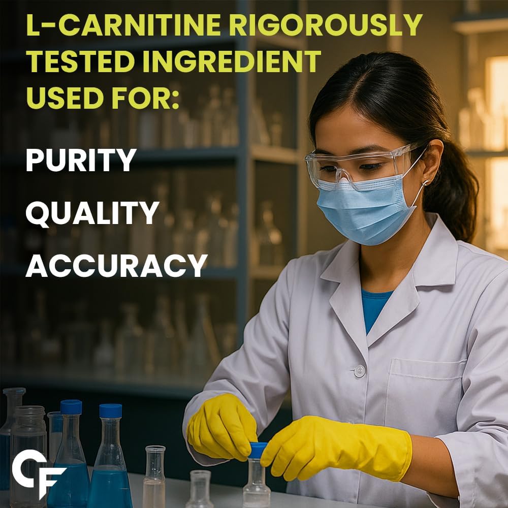 CF Carbamide Forte L Carnitine 1000mg Veg Capsules 60  Pre Workout Energy Support For Men Women Fitness Training