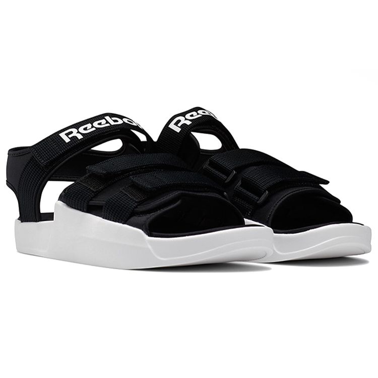 Reebok Sandals Flat Comfortable Beach Sandals Unisex Sandals Black White EF8029