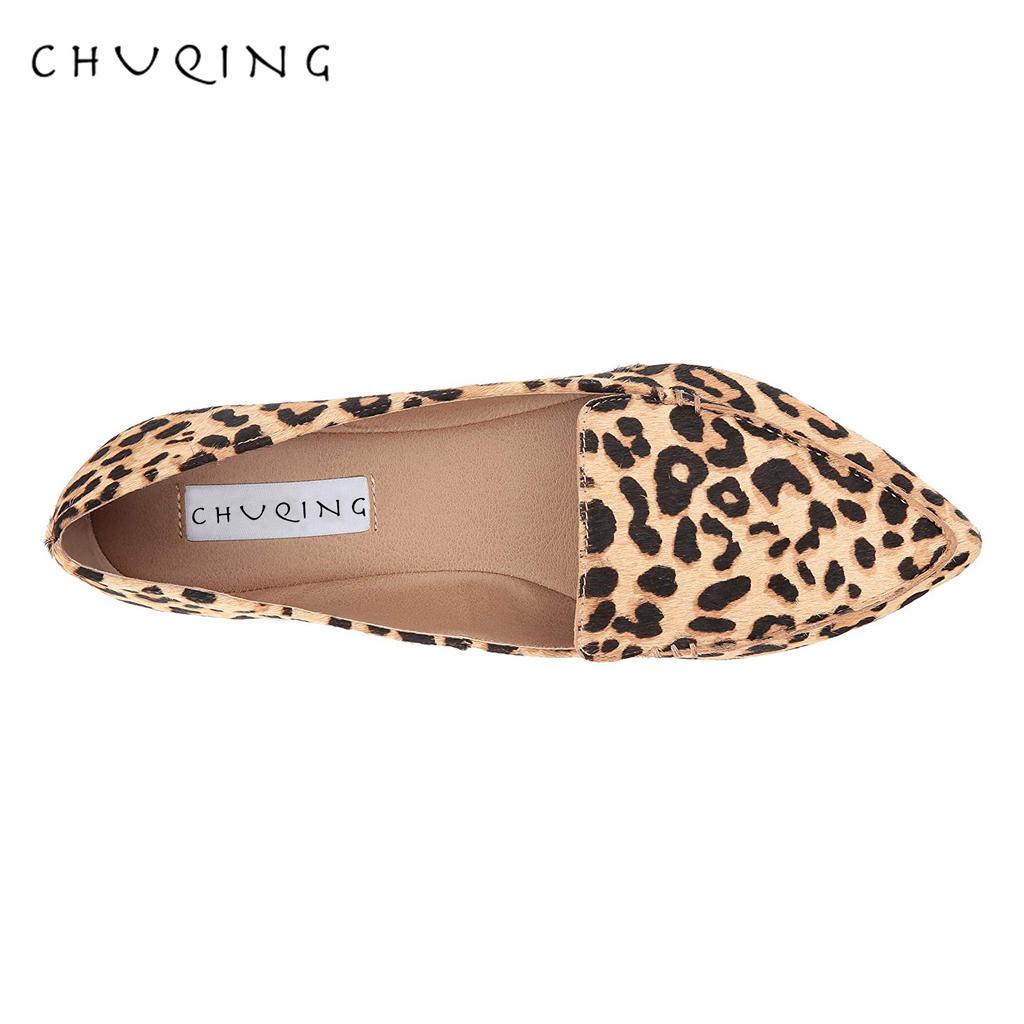 fashion Women's Casual Flat Shoes Loafers Women Fashion Comfortable CHUQING Brand Leopard Shoes Trend Breathable and Comfortable