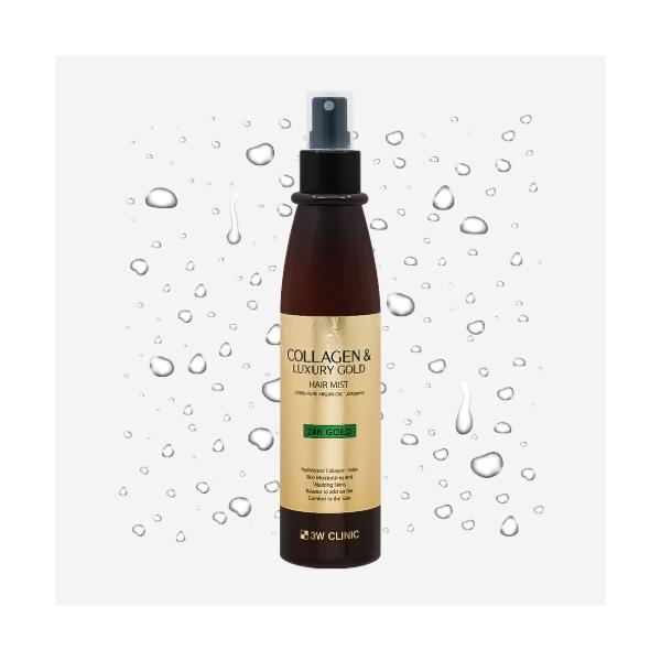 3w Clinic קולגן וזהב יוקרתי טיפול כולל (שמפו, ג'ל רחצה לגוף, קרם גוף, סרום לשיער, ספריי לשיער, אמפולה לשיער) (20 אפשרויות)