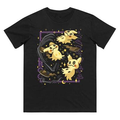 Anime Pokémon Mimikyu Bedrukt Puur Katoenen T-shirt voor Mannen en Vrouwen Lente_Zomer Nieuwe Collectie Modieus Kortmouwig Shirt