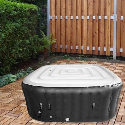 Swimming Pool Cover Square Inflatable Hot Tub Cover Waterproof Dust-proof Protective Cover for Home Outdoor