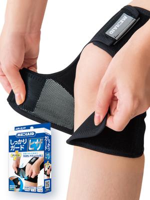 MediAid Knee Firm For Both Left and Right Medical Daily Leisure [Official Shop] Supporter, Protection, Mesh, LL, Black, Breathable, Hands, Unisex,