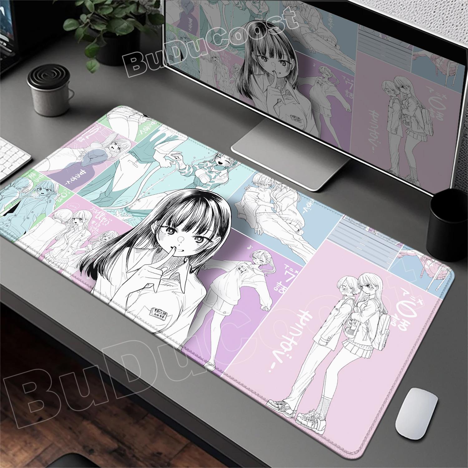 Kawaii Anime Girl Mousepad The Dangers in My Heart Bokuyaba Boku No Kokoro No Yabai Yatsu Yamada Anna XXL Keyboard Pad Mouse Pad 800x300x2mm