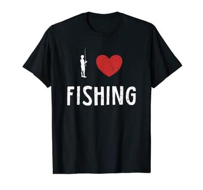 I Love Fishing Spinning Fisherman, High Sea Angler T-Shirt