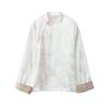 Mulberry Silk Song Brocade Shirt - 100% Real Silk, Heavyweight 35 Momme, Young National Style Crepe De Chine