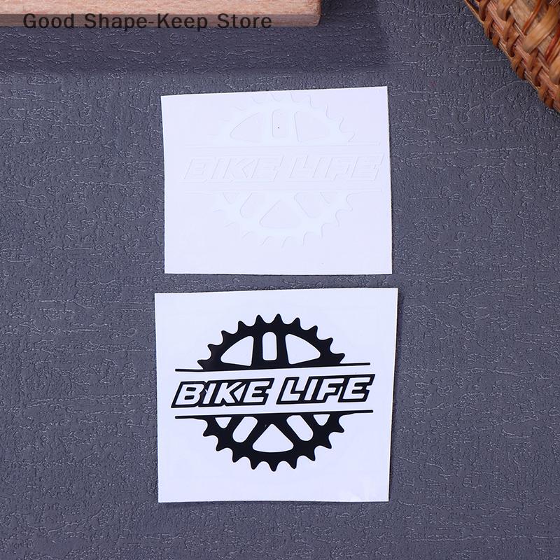 1 Stück BIKE LIFE Wasserdichtes Vinyl-Aufkleber für Fahrradrahmen Oberrohr & Helm Dekoration Motorradzubehör