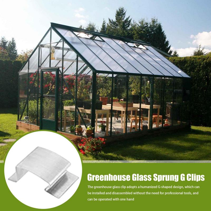 Greenhouse Clamps 25X Greenhouse Window Clips G-shaped Quick Release Rust-Proof Stainless Reusable Fastener For Pool Cover Craft