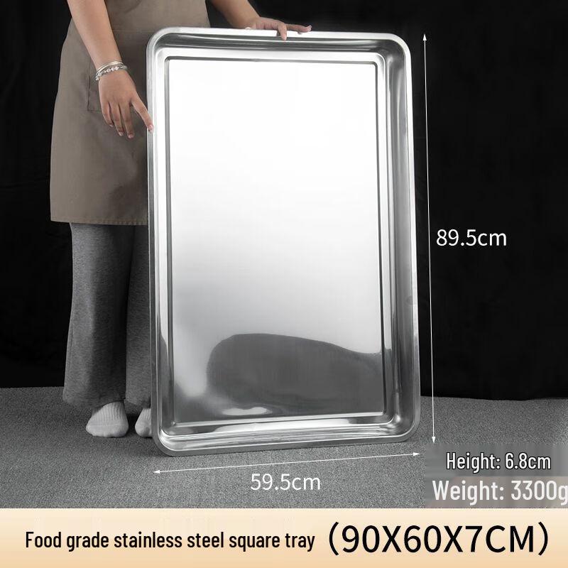 Rectangular Stainless Steel Food Tray