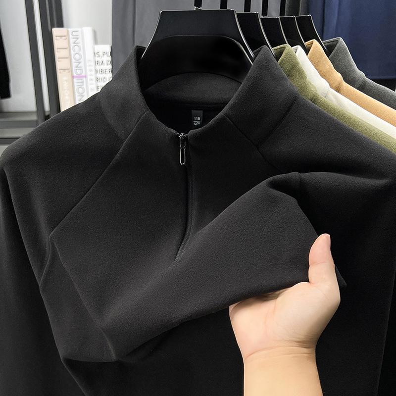 Men's Thermal Fleece Half-Zip Long-Sleeve Hoodie