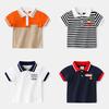 Boys Polo Shirt Short Sleeve Collared Fashion Casual Summer Top Stretch Comfortable Clothing for Toddler and Kids