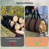 Large Capacity Wear-Resistant Canvas Firewood Carry Bag